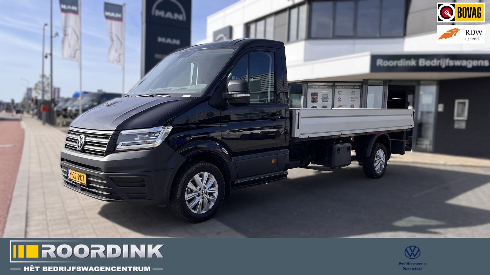 Volkswagen Crafter - 35 2.0 TDI L4 - 180 pk Automaat 8 versnellingen Pickup , 2 geveerde stoelen - AutoWereld.nl