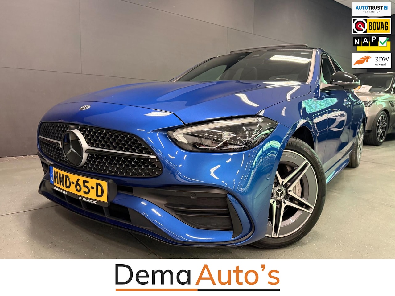 Mercedes-Benz C-klasse - 300 e AMG BLACK-LINE 313PK SOH-TEST/PANO/V-COCKPIT/NAVI/DAB/CARPLAY/CAM/// - AutoWereld.nl