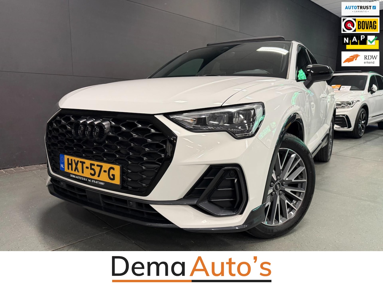 Audi Q3 Sportback - 45 TFSI e 2X S-LINE BLACKLINE SOH-TEST/ PANO/NAVI/DAB/LED/ECC/PDC/CRUISE/// - AutoWereld.nl