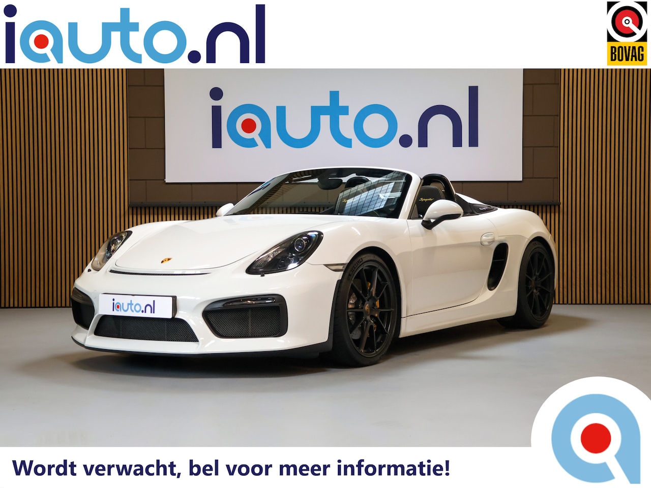 Porsche Boxster Spyder - 3.8 Origineel NL/Keramisch/Sport Chrono/Carbon Kuipen/Sportuitlaat/Carplay/Gele accenten/C - AutoWereld.nl