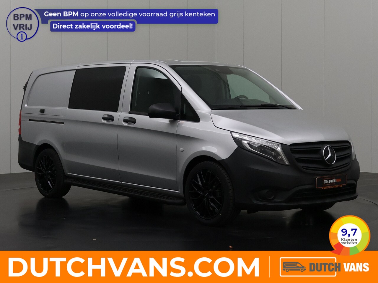 Mercedes-Benz Vito - 116CDI 9G-Tronic Automaat Lang Dubbele Cabine | Led | Navigatie | Camera | Betimmering - AutoWereld.nl