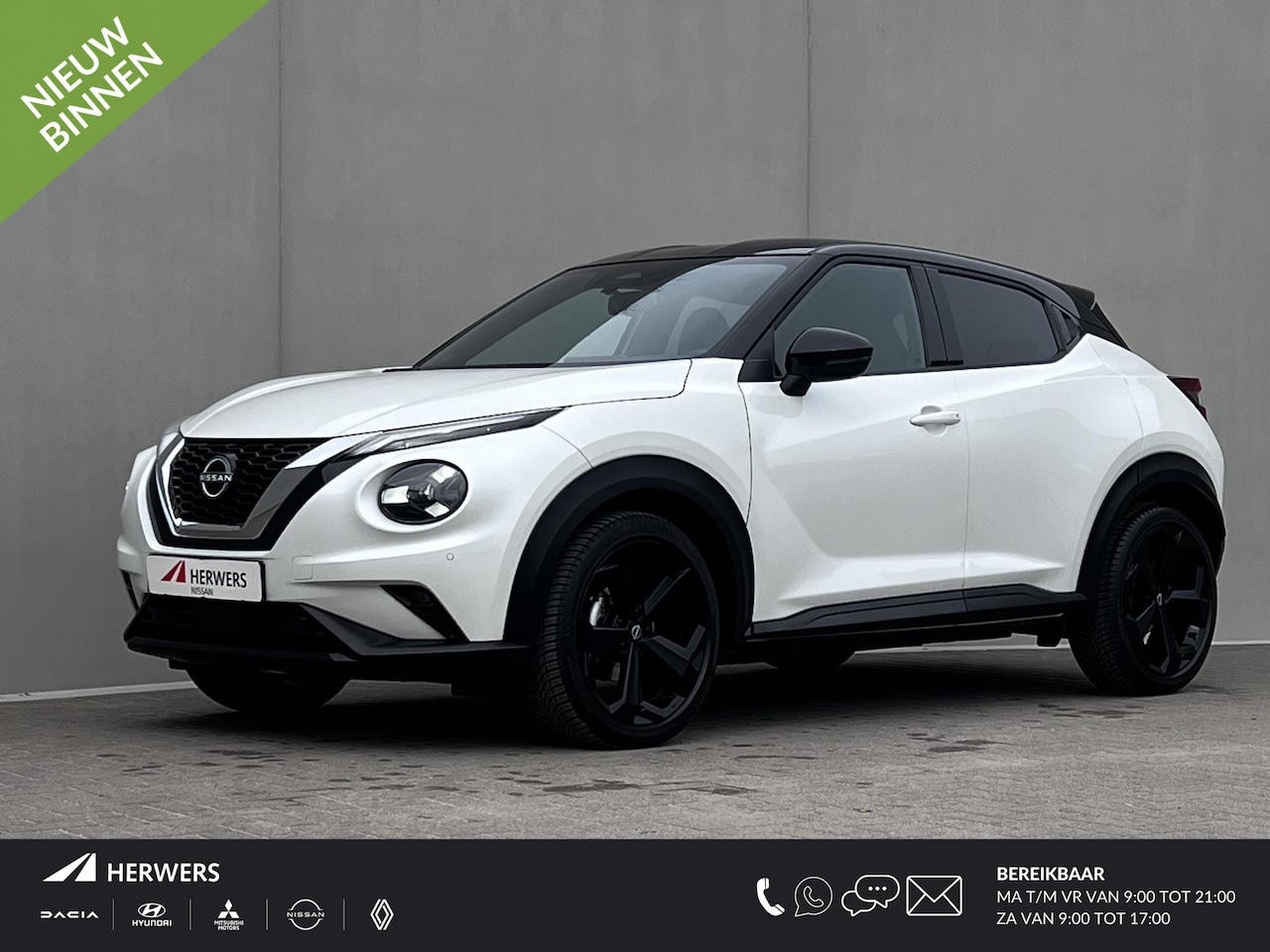 Nissan Juke - 1.0 DIG-T Tekna Automaat / Cold Pack / Leder / Navigatie / Camera 360° / Stuur- en stoelve - AutoWereld.nl