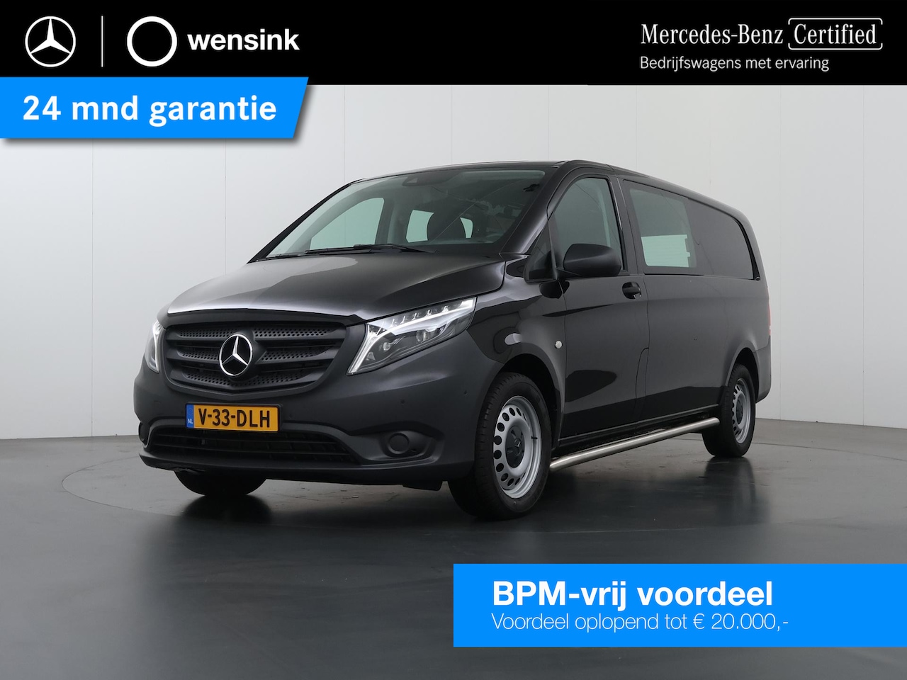 Mercedes-Benz Vito - 116 CDI Extra Lang | Dubbel Cabine €59.995,- | Sidebars | LED | Trekhaak | Lat om Lat Bett - AutoWereld.nl