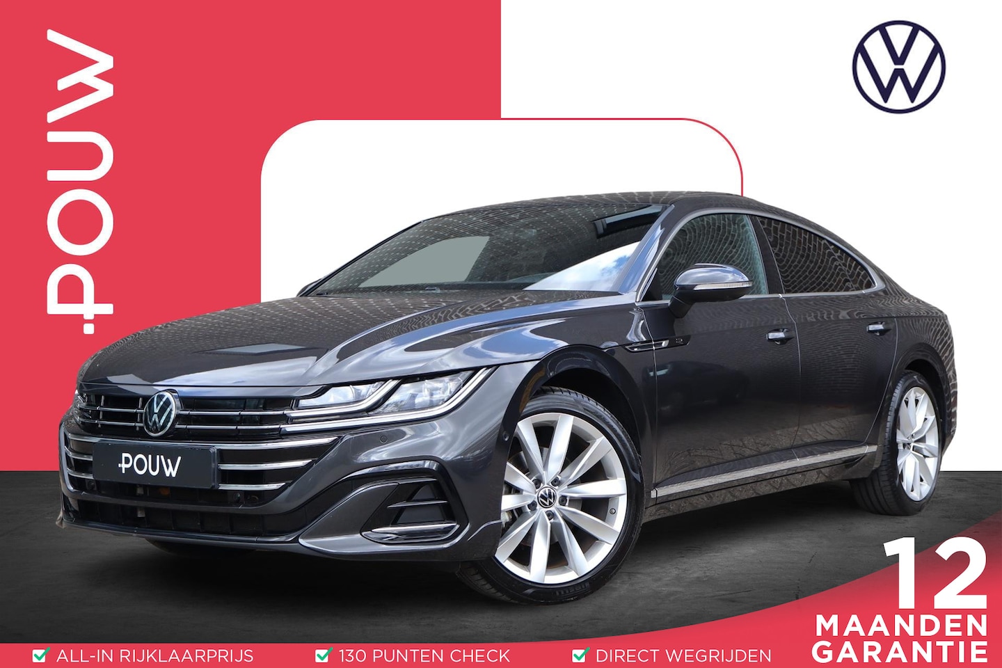 Volkswagen Arteon - 1.4 TSI eHybrid 218pk R-Line Business+ | SoH 94% | Panoramadak | 360 Graden Camera | Trekh - AutoWereld.nl