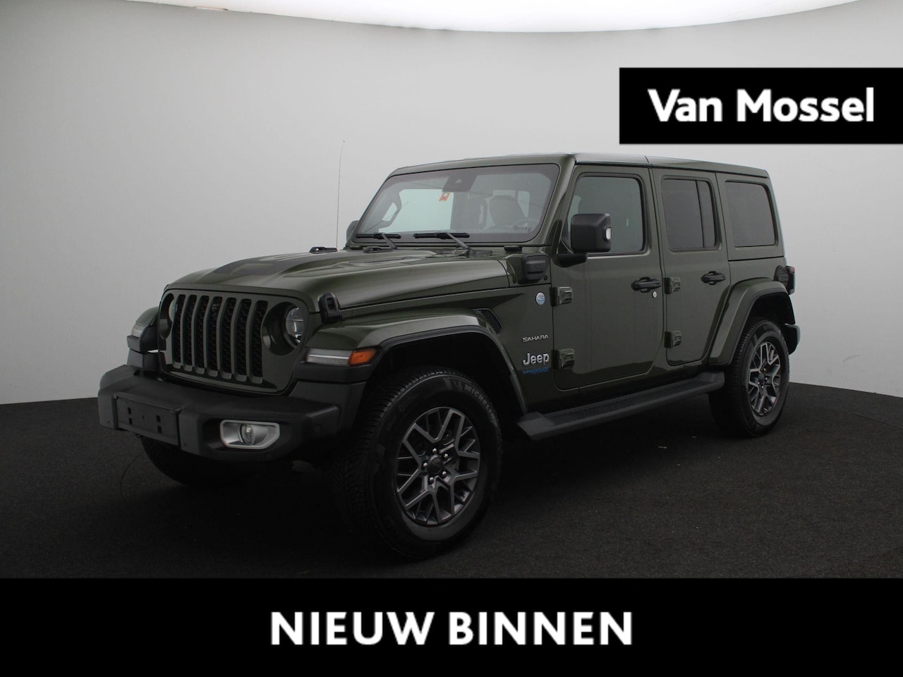 Jeep Wrangler Unlimited - 4xe 380 Sahara | Cognac Lederen Stoelbekleding | Trekhaak | NAVI | 4x4 | - AutoWereld.nl