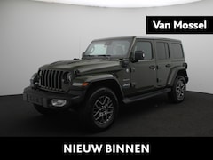 Jeep Wrangler Unlimited - 4xe 380 Sahara | Cognac Lederen Stoelbekleding | Trekhaak | NAVI | 4x4 |