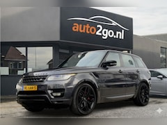 Land Rover Range Rover Sport - 3.0 TDV6 AUT8 BLACK-EDITION PANODAK VOL-LEDER 22 INCH-LMV NAVI CAMERA LED PDC