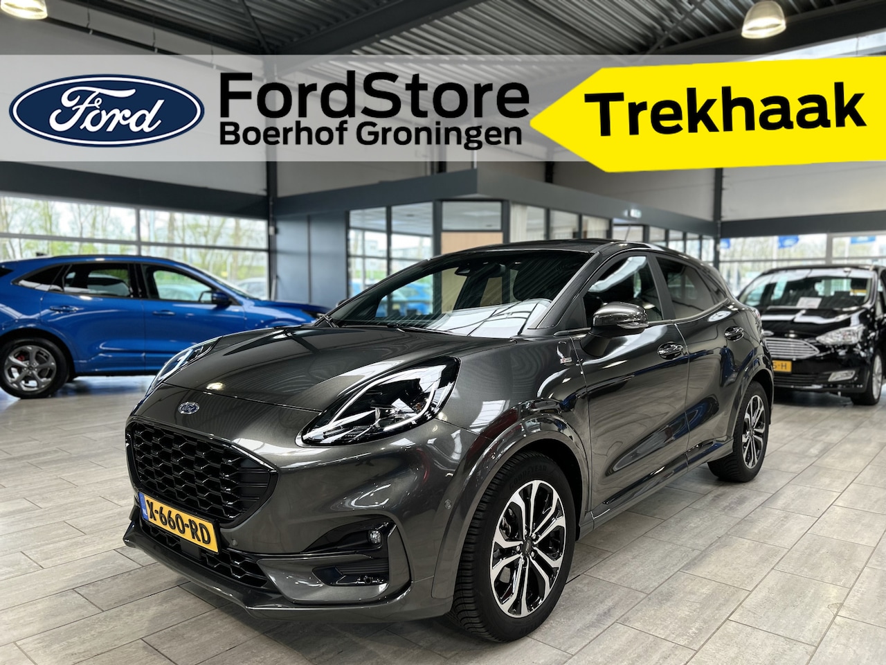 Ford Puma - EcoBoost Hybrid 125 pk ST-Line | Trekhaak | Winter Pack | Camera | LED | 4 seiz. banden | - AutoWereld.nl