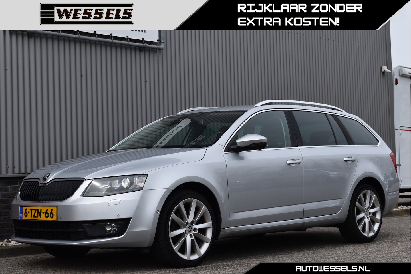 Skoda Octavia Combi - 1.4 TSI Greentech Elegance Businessline Afn. trekhaak, Cruise, Keyless, Memory, Canton, St - AutoWereld.nl