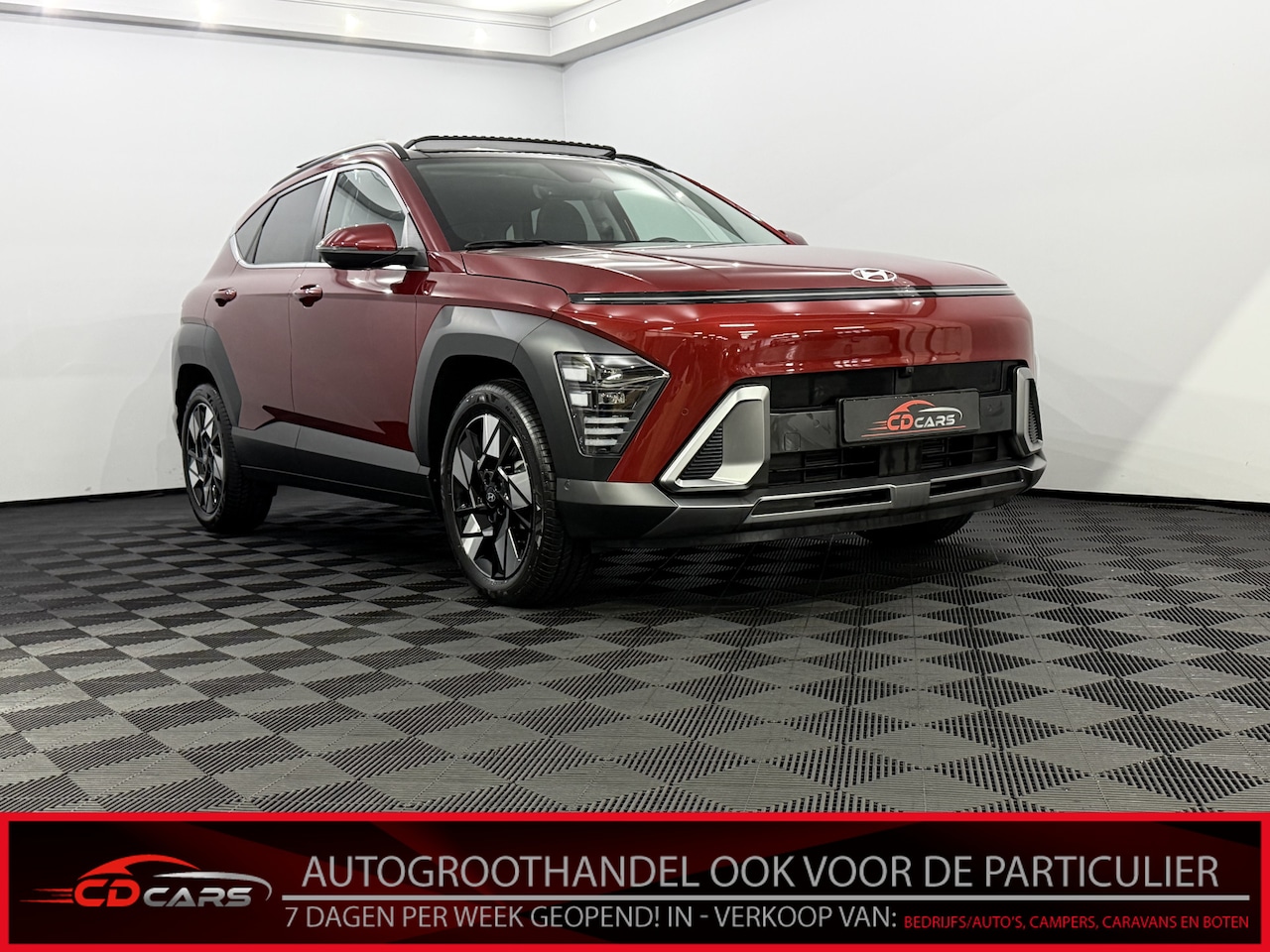 Hyundai Kona - 1.6 GDI HEV Premium Sky Panoramadak, 360 Camera, Leder, Navi, Keyless start, Elektrische a - AutoWereld.nl