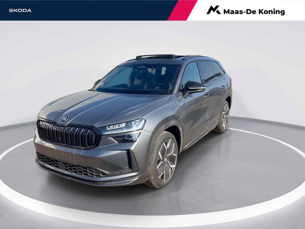 Skoda Kodiaq - 1.5TSI/204PK DSG PHEV Sportline · Trekhaak · Panoramadak · Camera + Parkeersensoren · Fabr - AutoWereld.nl