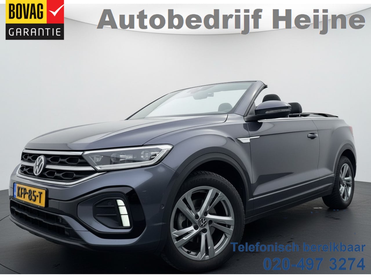 Volkswagen T-Roc Cabrio - 1.5 TSI 150PK DSG R-LINE SPORT NAVI/LED/CARPLAY/TREKHAAK - AutoWereld.nl