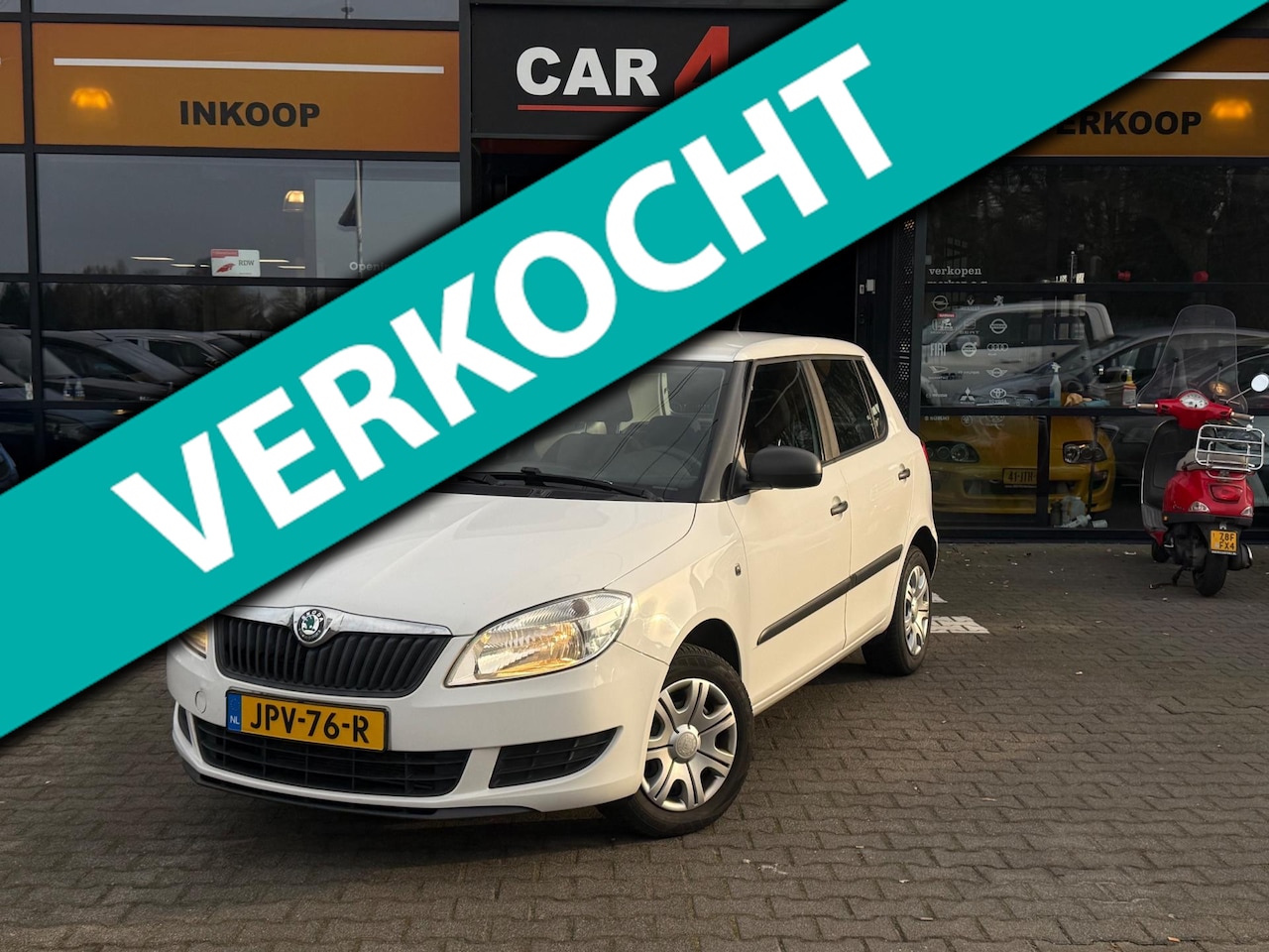 Skoda Fabia - 1.2 Go AIRCO/NIEUWE KETTING/RIJDT PERFECT/NETTE STAAT/BOEKJES AANWEZIG - AutoWereld.nl