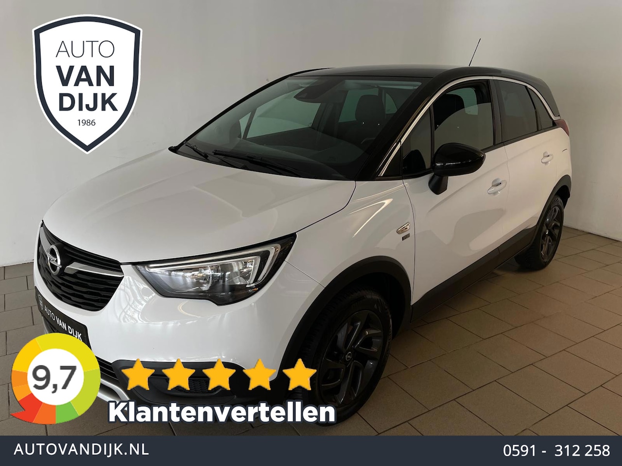 Opel Crossland X - 1.2 Turbo 120 Jaar Edition AIRCO NAVI VIA APP CRUISE BLUETOOTH ELEK RAMEN CENT VERG VELGEN - AutoWereld.nl