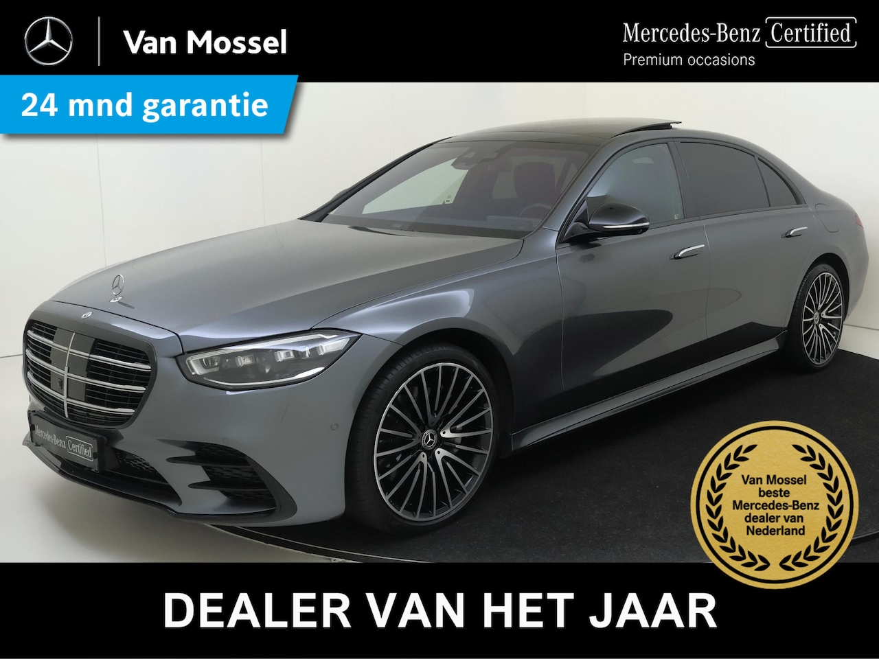 Mercedes-Benz S-klasse - 580 e Lang AMG Line /Panoramadak /HUD /Burmester 3D /Rijassistentiepakket /Achterasbesturi - AutoWereld.nl