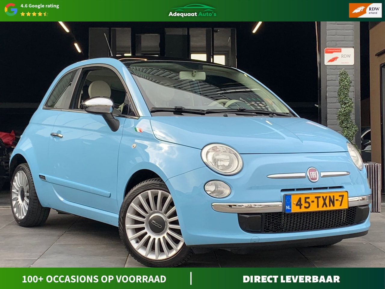 Fiat 500 - 0.9 TwinAir Lounge|Pano|APK|NAP|Airco|2e eigenaar - AutoWereld.nl