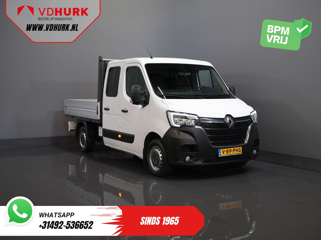 Renault Master - 2.3 dCi 150 pk DC Dubbel Cabine Open laadbak/ 7 Pers./ 2.5t Trekverm./ Airco/ Trekhaak/ 24 - AutoWereld.nl