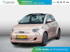 Fiat 500e - Cabrio La Prima 42 kWh | 17% Bijtelling | Clima | Cruise | Leder | 17" | Priv Glass | Wint