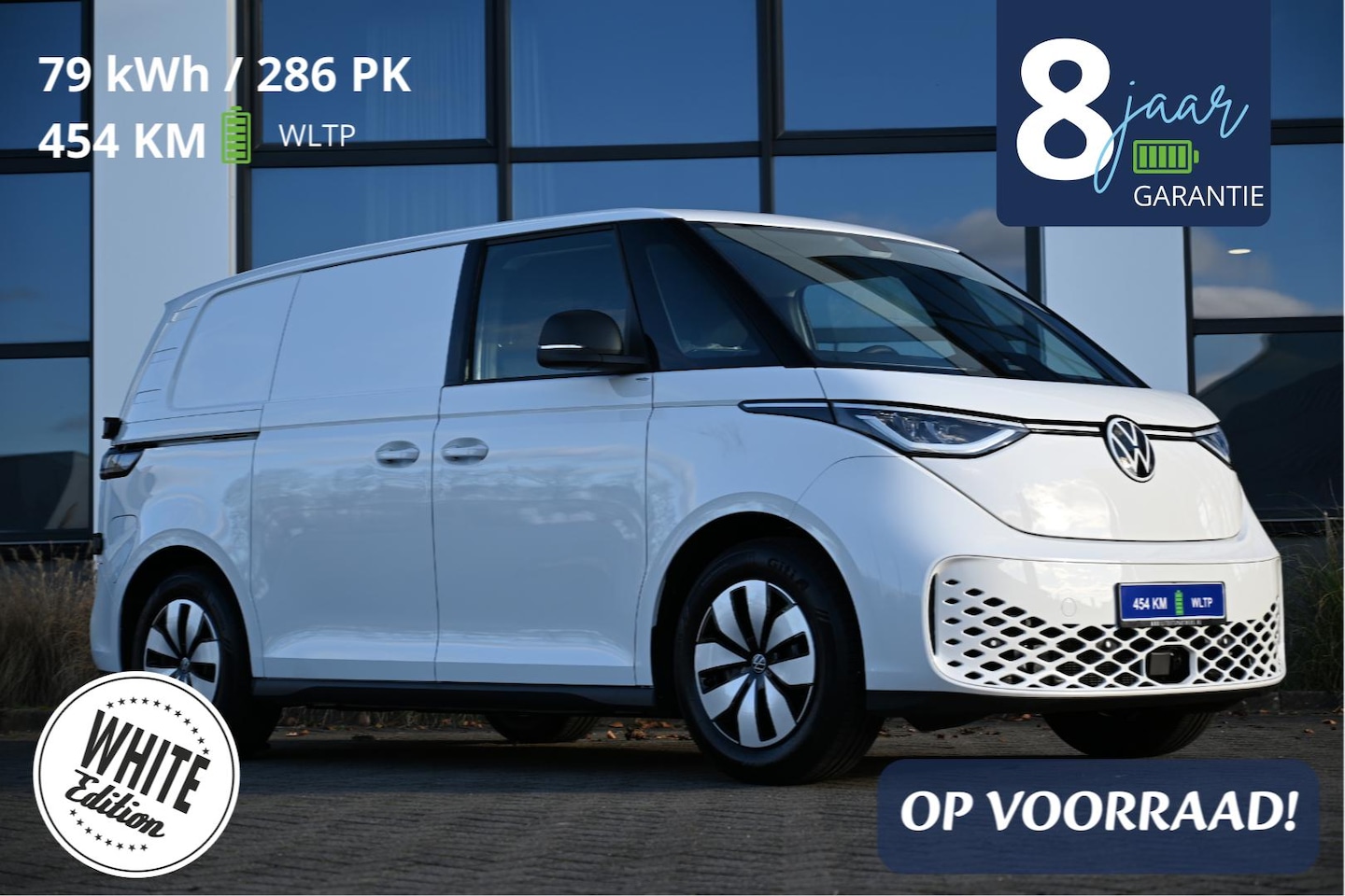Volkswagen ID. Buzz Cargo - 79 kWh White Edition 286pk 454 km € 509 P.M - AutoWereld.nl