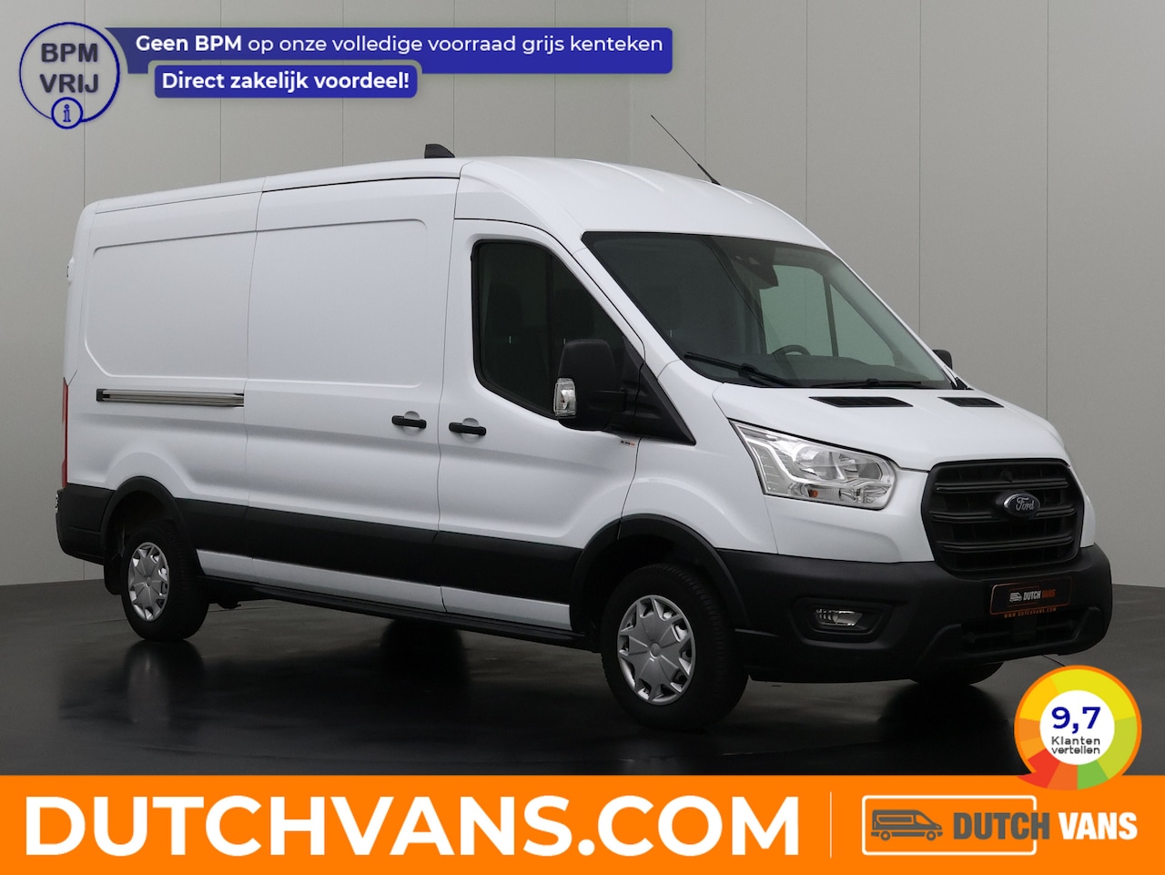 Ford Transit - 2.0TDCi 130PK L3H2 ( 2023 ) | Airco | Cruise | 3-Zits | Betimmering - AutoWereld.nl