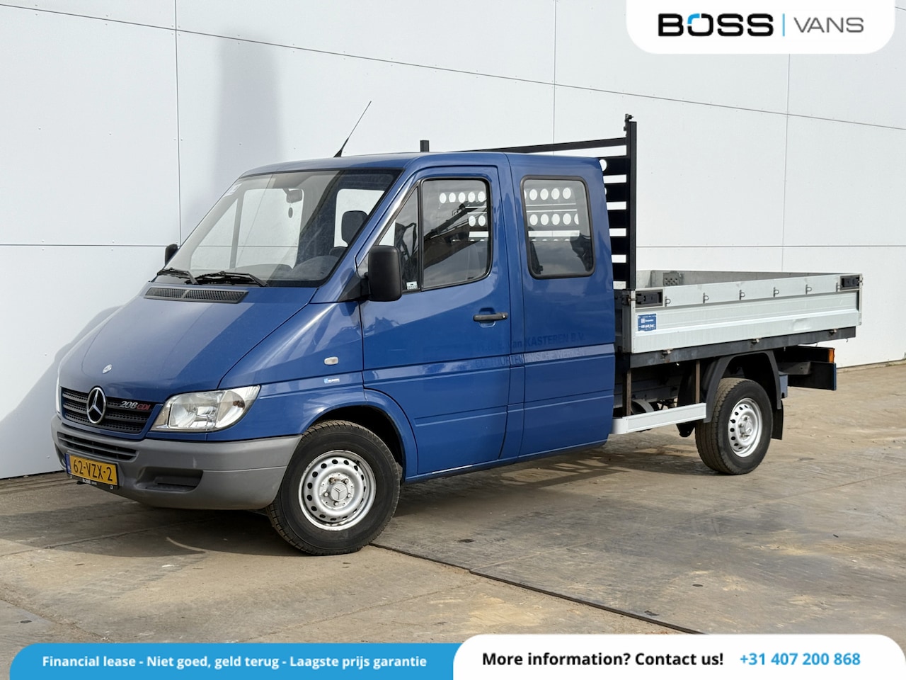 Mercedes-Benz Sprinter - Sprinter 208 1.9 CDI Dubbele Cabine Trekhaak 6 Personen Open laadbak Pritische APK t/m 31- - AutoWereld.nl