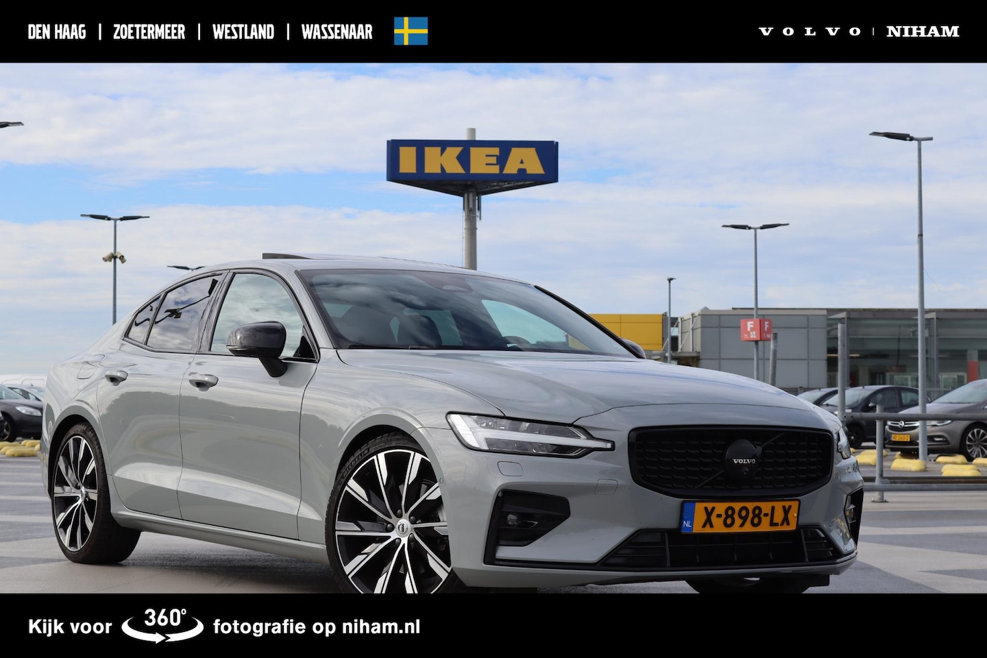 Volvo S60 - B4 (M-HYBRID) PLUS DARK -PANO.DAK|HARMAN/KARDON|HEAD-UP DISP.|MEMORY-SEATS|360°CAM|20"|BLA - AutoWereld.nl