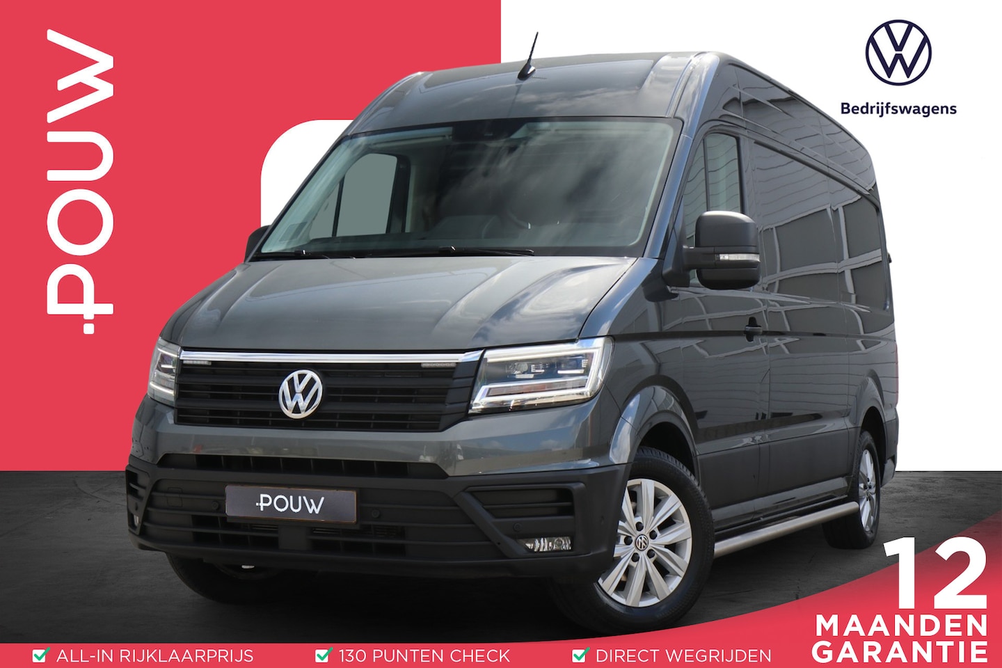 Volkswagen Crafter - 35 2.0 TDI 140pk AUT L3H3 Highline | LED Koplampen | Lederen Bekleding | Adaptive Cruise C - AutoWereld.nl