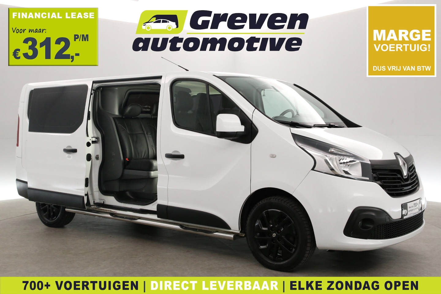 Renault Trafic - 1.6 dCi L2H1 | MARGE | DC | 6 Zits | Airco | Cruise | Camera | Trekhaak | Navi - AutoWereld.nl
