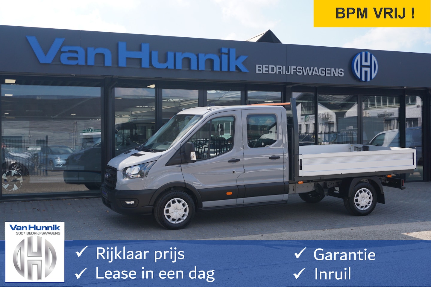 Ford Transit - 350L 130PK Doka Open Laadbak L3 BPM VRIJ!! Sync4 Navi, Camera, Adap Cruise, Garantie 2028! - AutoWereld.nl