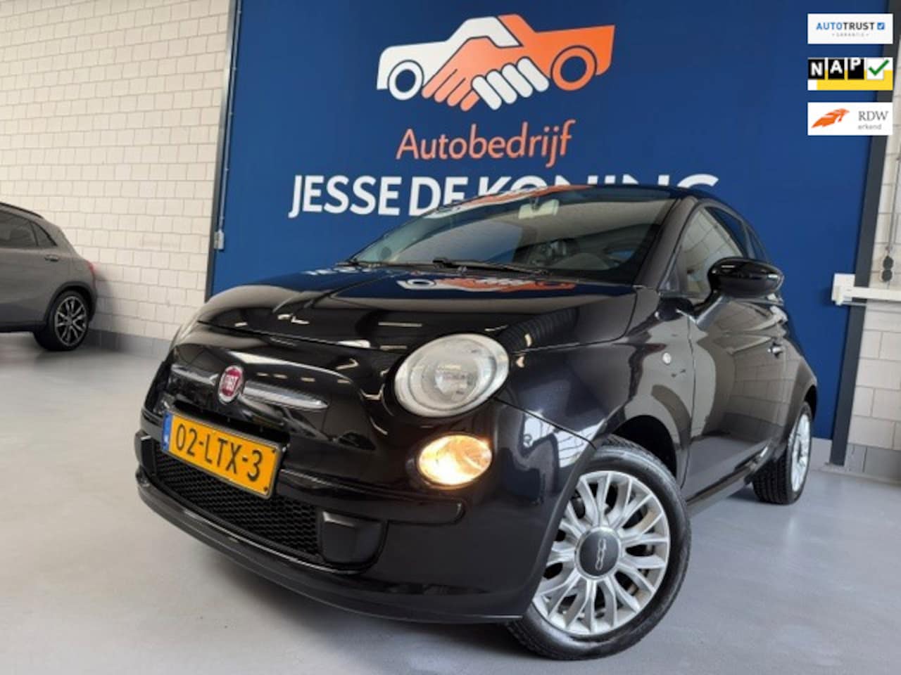 Fiat 500 - 1.2 Pop Automaat / bj.2010 / kleur: zwart / Airco / NAP met 100617 km.en APK tot 04/2027 / - AutoWereld.nl