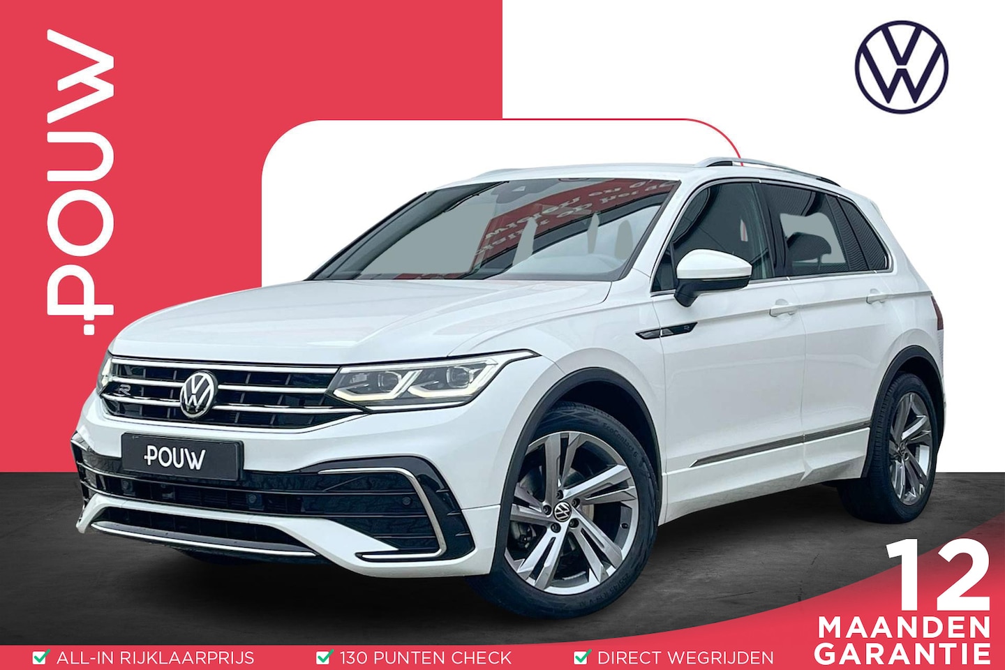 Volkswagen Tiguan - 1.5 TSI 150pk DSG R-Line Business+ | Trekhaak | Navigatie | Adaptive Cruise - AutoWereld.nl