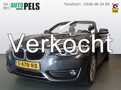 BMW 2-serie Cabrio - 218i High Executive Xenon, Leder, Stoelverwarming, Cruise controle, Elek kap, Lm velgen 17