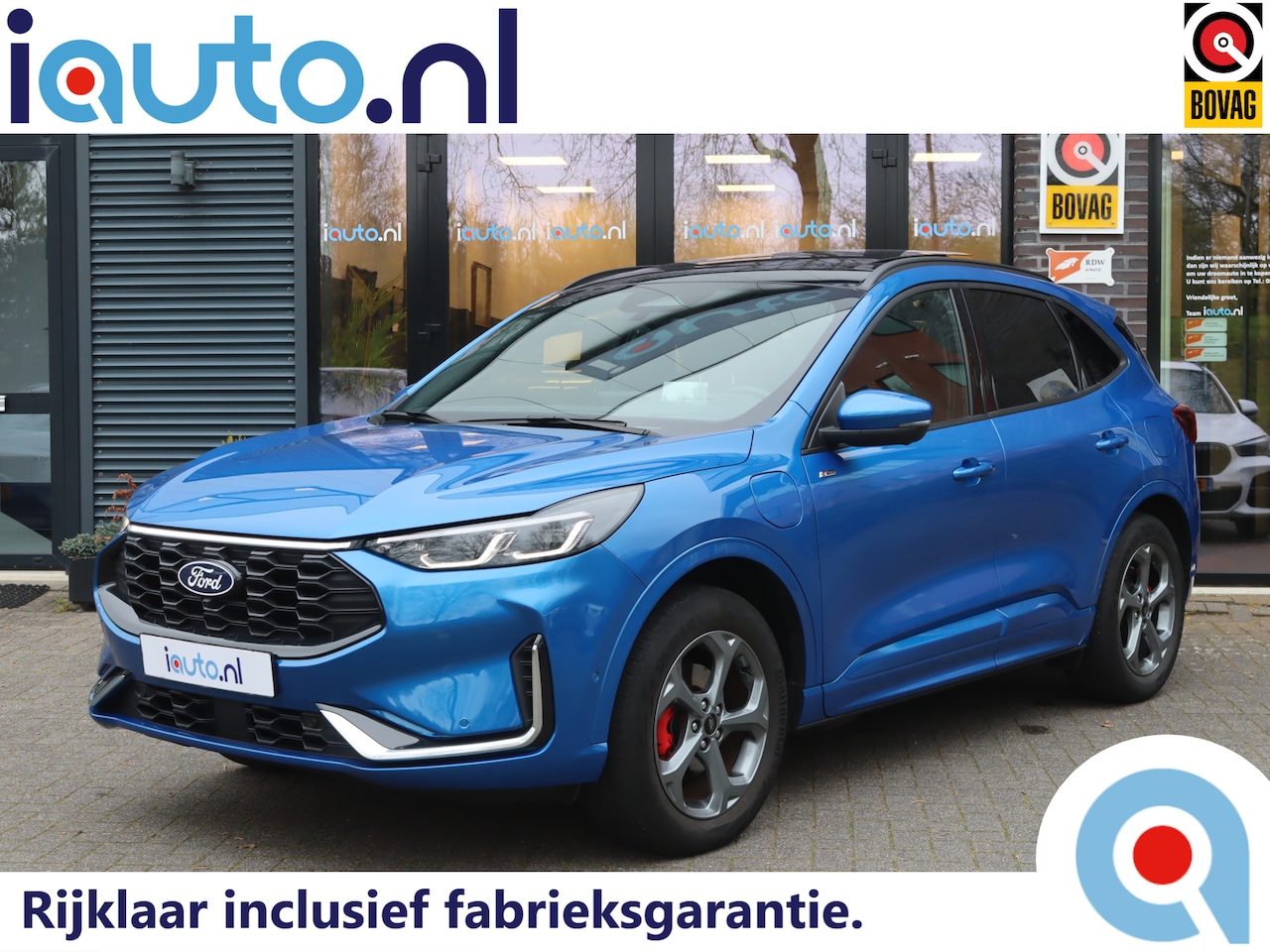 Ford Kuga - 2.5 PHEV 243PK ST-Line X Pano/Leder/Matrix LED/Headup/360/Keyless/18"/Elek. stoel+mem/Trek - AutoWereld.nl