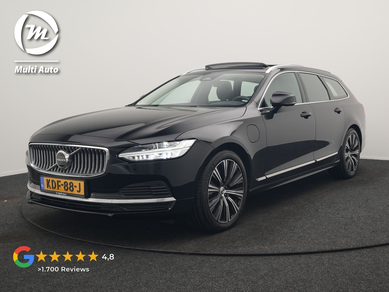 Volvo V90 - T6 AWD Ultimate Bright PHEV 350pk | Panodak | Adaptive Cruise | Camera | Harman / Kardon | - AutoWereld.nl