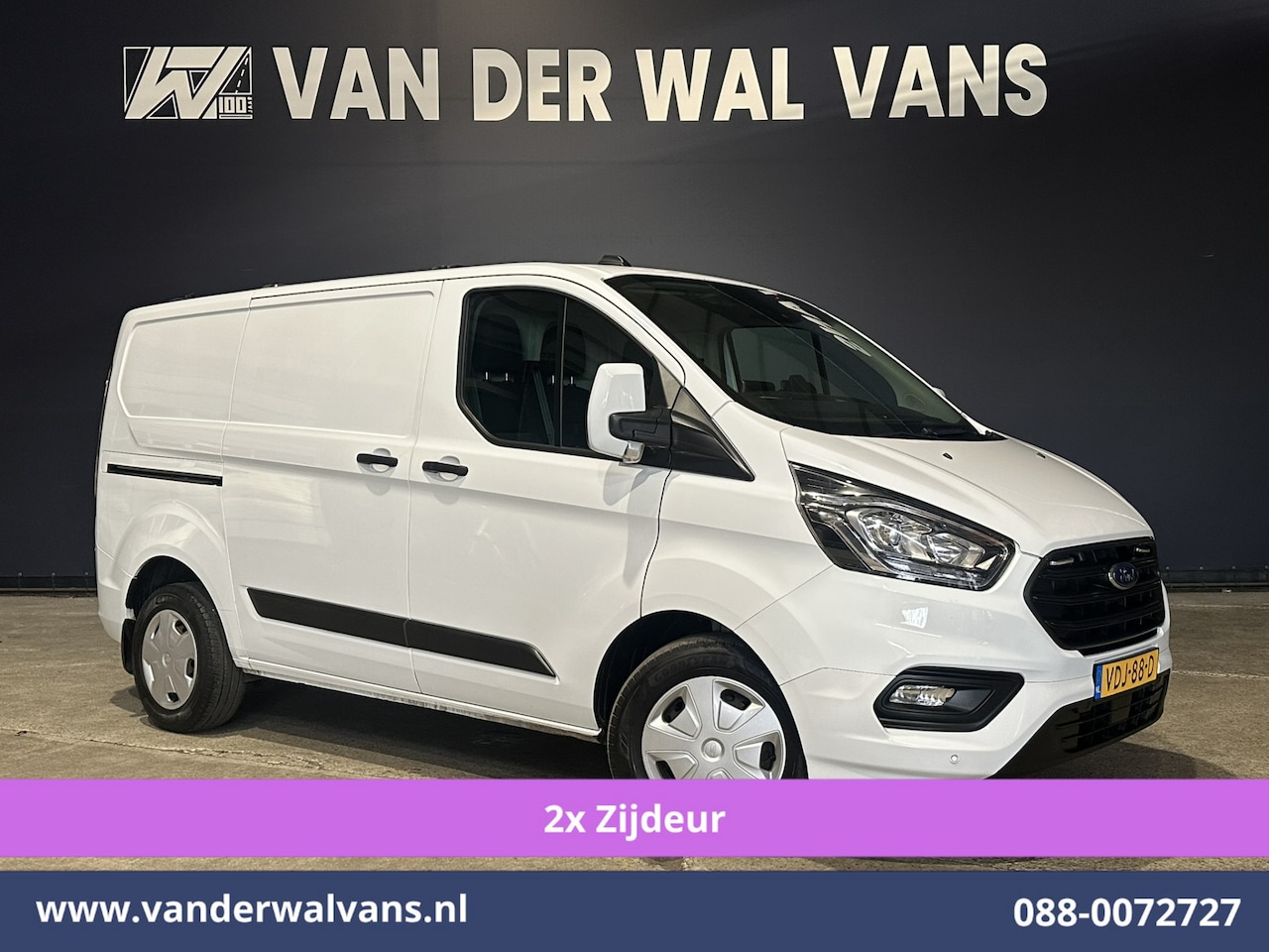 Ford Transit Custom - 2.0 TDCI 130pk L1H1 Euro6 Airco | 2x zijdeur | Camera | Apple Carplay | LED | 2500kg Trekh - AutoWereld.nl