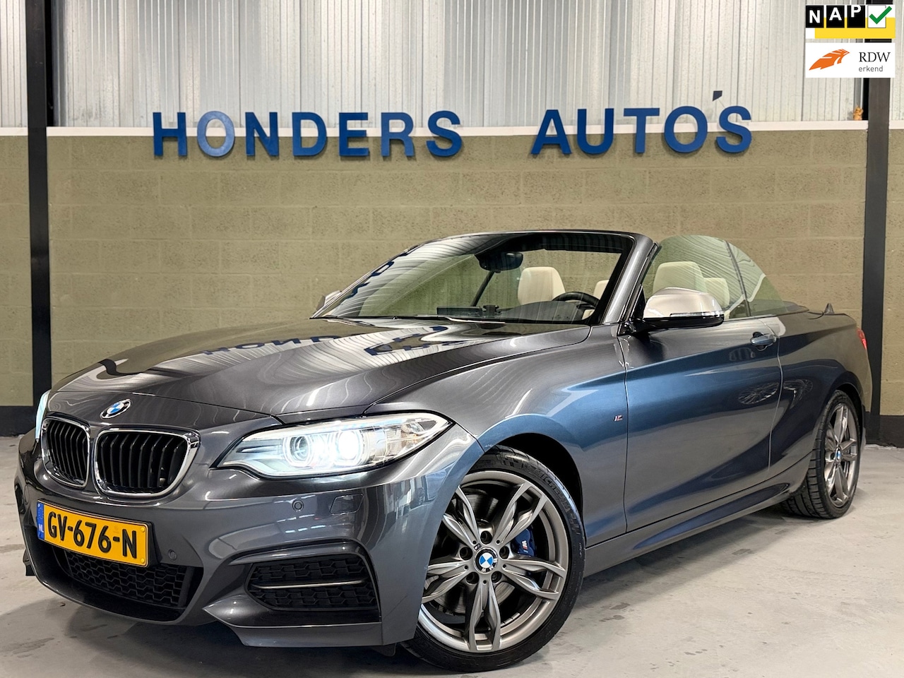 BMW 2-serie Cabrio - M235i High Executive I 1E EIG .NAP I SHADOWLINE I M-SPORT I MEMORY I KEY-LESS I LEDER I HA - AutoWereld.nl