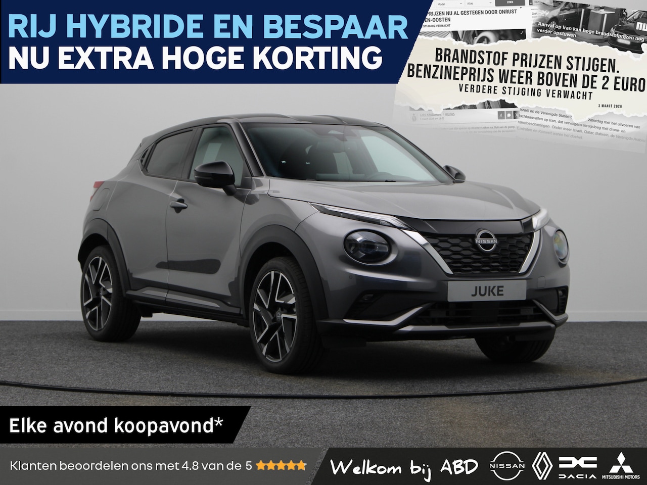 Nissan Juke - N-Design Enigma Black + Cold Pack Hybrid 143 | 17" Lichtmetalen velgen | 19" lichtmetalen - AutoWereld.nl