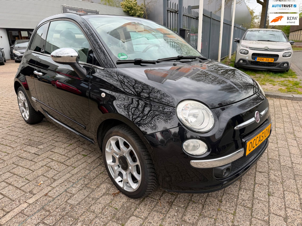 Fiat 500 C - Cabriolet 1.2 Sport - lounge, 97.261 km, 1/2 leder, airco, elec pakket multi-stuur, 1e eig - AutoWereld.nl