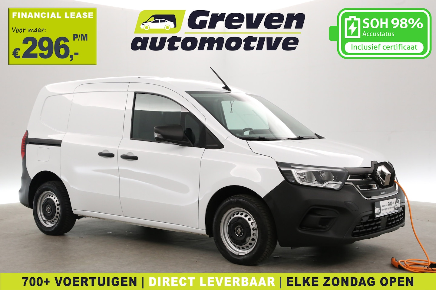 Renault Kangoo E-Tech - Rapid | SOH 98% | Airco | Carplay | Parkeersens. | Elektrpakket - AutoWereld.nl