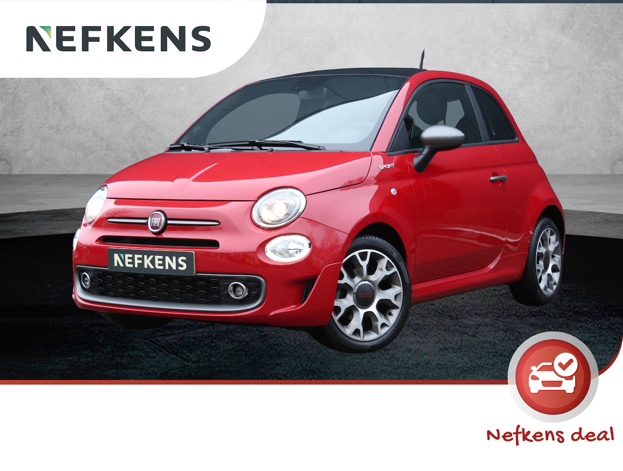 Fiat 500 - Sport 70pk | Panoramadak | Parkeersensoren Achter | 16" Lichtmetalen Velgen - AutoWereld.nl
