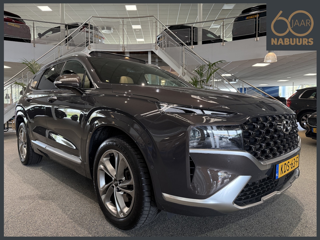 Hyundai Santa Fe - 1.6 T-GDI PHEV Premium Plus Sky 7p. 1.6 T-GDI PHEV Premium Plus Sky 7p. Pano, Leder, 360cam - AutoWereld.nl