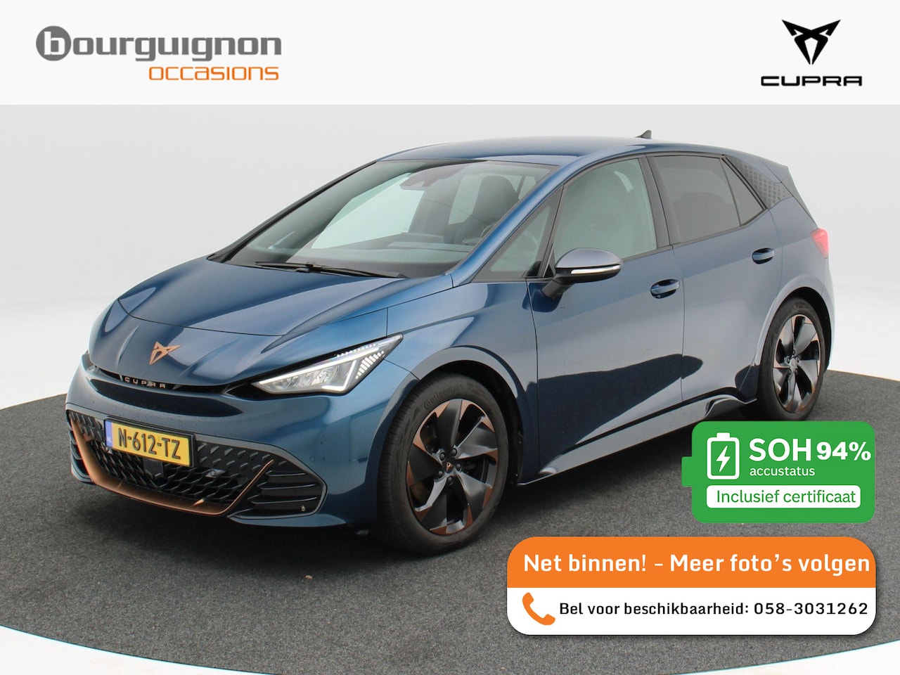 CUPRA Born - Performance One 62 kWh 204 Pk | Camera | Stoelverwarming | Adaptive Cruise | CarPlay | Cli - AutoWereld.nl