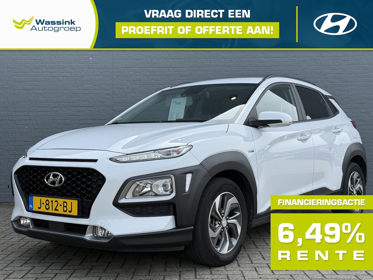 Hyundai Kona - GDI 141pk HEV 2WD Aut. Comfort | DAB+ | Cruise Control | Climate Control | 16 inch Lichtme - AutoWereld.nl