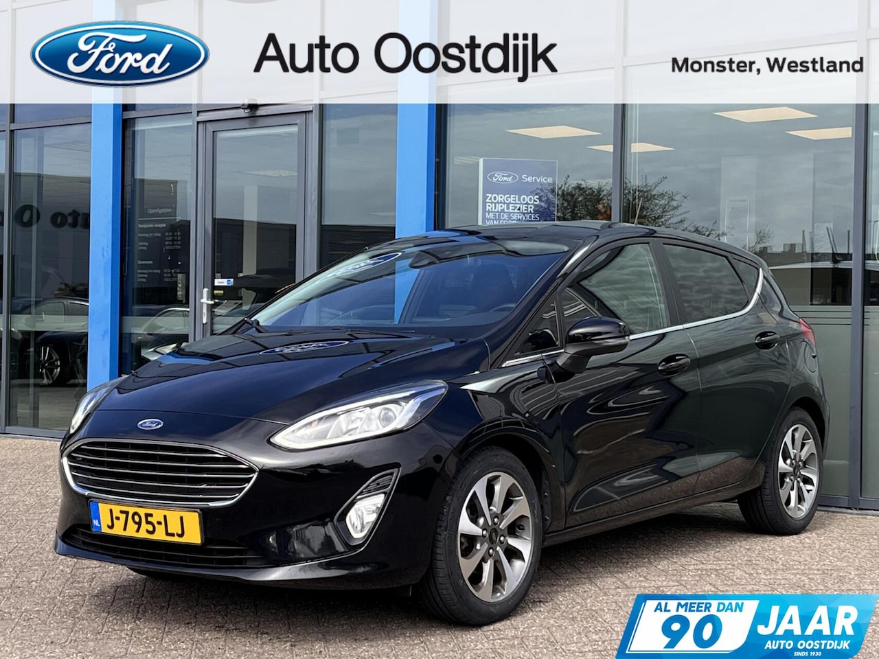 Ford Fiesta - 1.0 EcoBoost Titanium 100PK Cruise Navi Parkeersensoren Achter B&O Carplay Climate Privacy - AutoWereld.nl