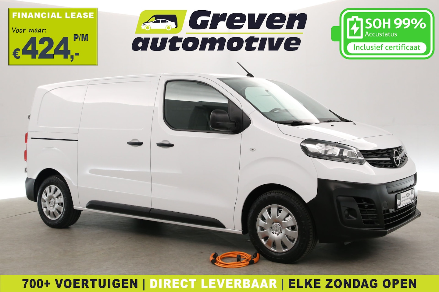 Opel Vivaro-e - 75 kWh L2H1 | Snelladen | SOH 99% | Airco | Cruise | Carplay | 3 Zits | Parkeersens. - AutoWereld.nl