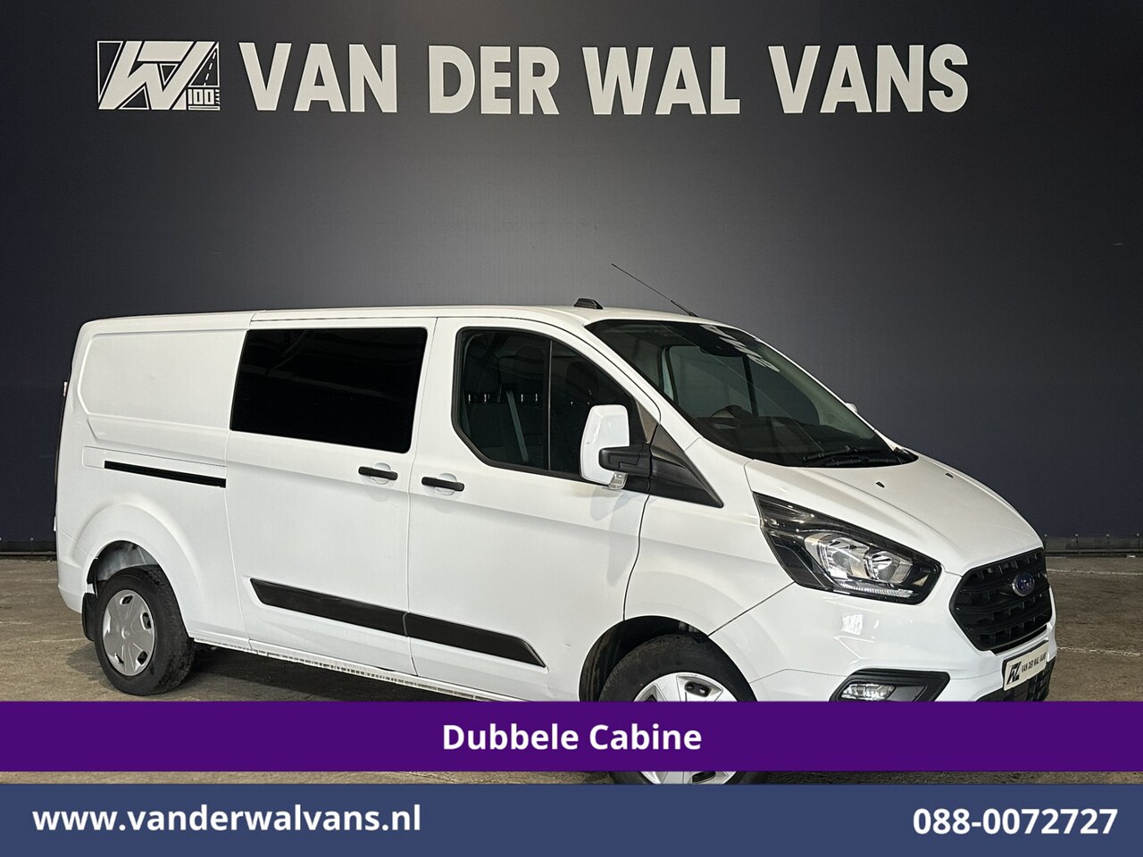 Ford Transit Custom - 2.0 TDCI 131pk L2H1 Dubbele Cabine Euro6 Airco | 6-Zits | Cruisecontrol | 2550kg Trekhaak - AutoWereld.nl