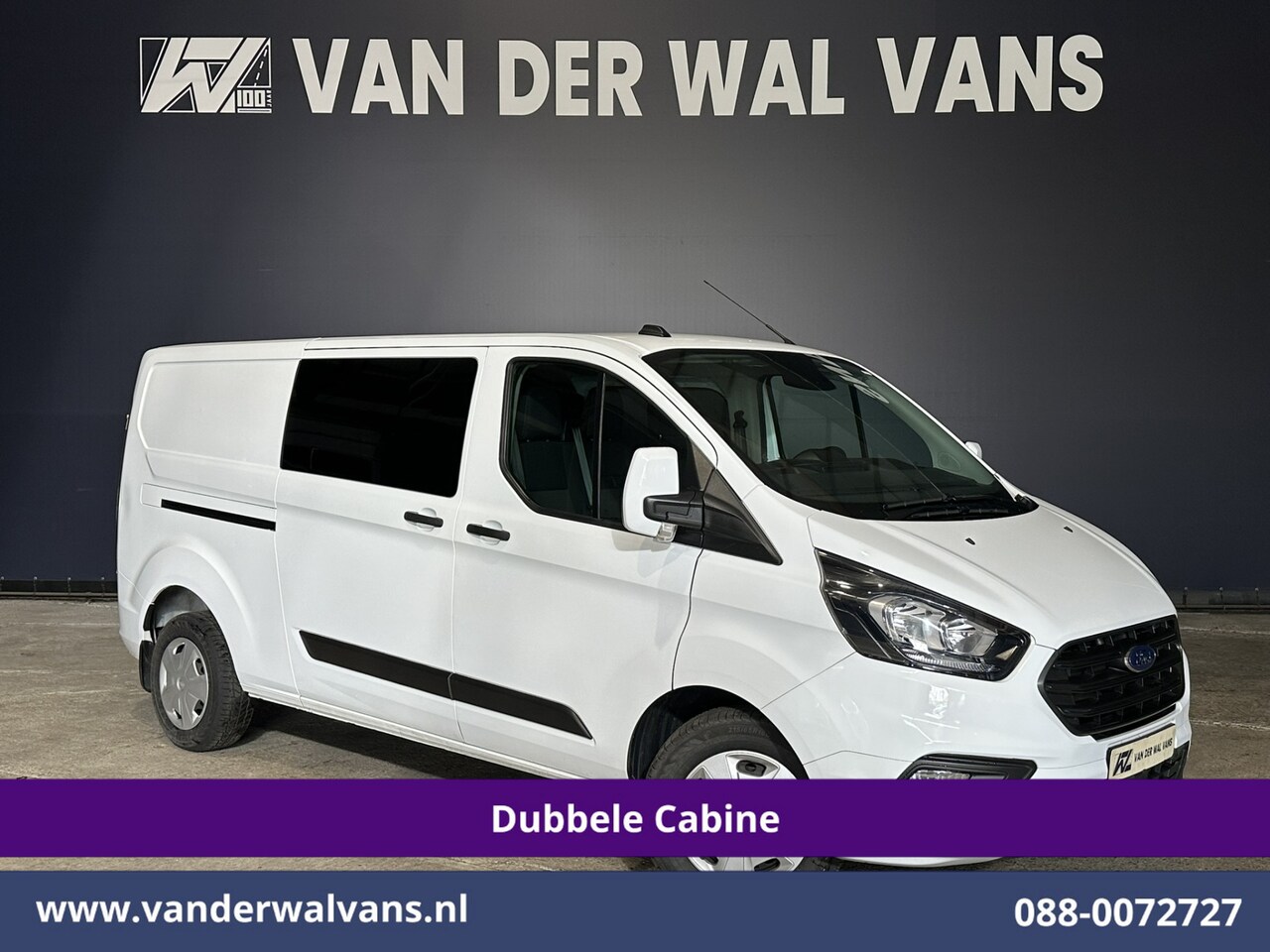Ford Transit Custom - 2.0 TDCI 131pk L2H1 Dubbele Cabine Euro6 Airco | 6-Zits | Cruisecontrol | 2550kg Trekhaak - AutoWereld.nl