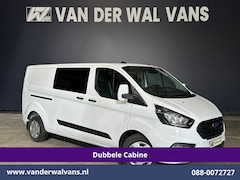 Ford Transit Custom - 2.0 TDCI 131pk L2H1 Dubbele Cabine Euro6 Airco | 6-Zits | Cruisecontrol | 2550kg Trekhaak