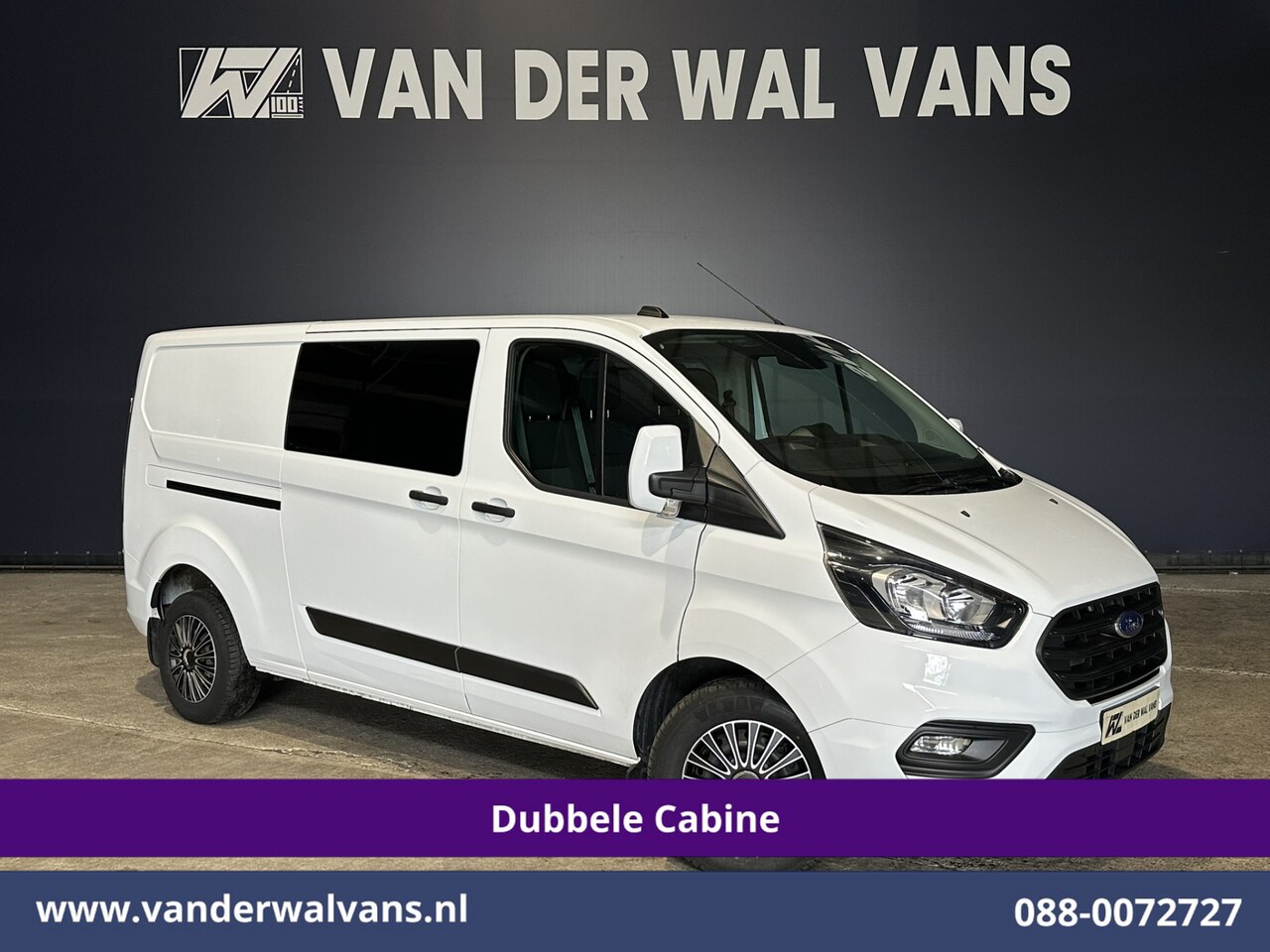 Ford Transit Custom - 2.0 TDCI 131pk L2H1 Dubbele Cabine Euro6 Airco | 6-Zits | Cruisecontrol | 2550kg Trekhaak - AutoWereld.nl