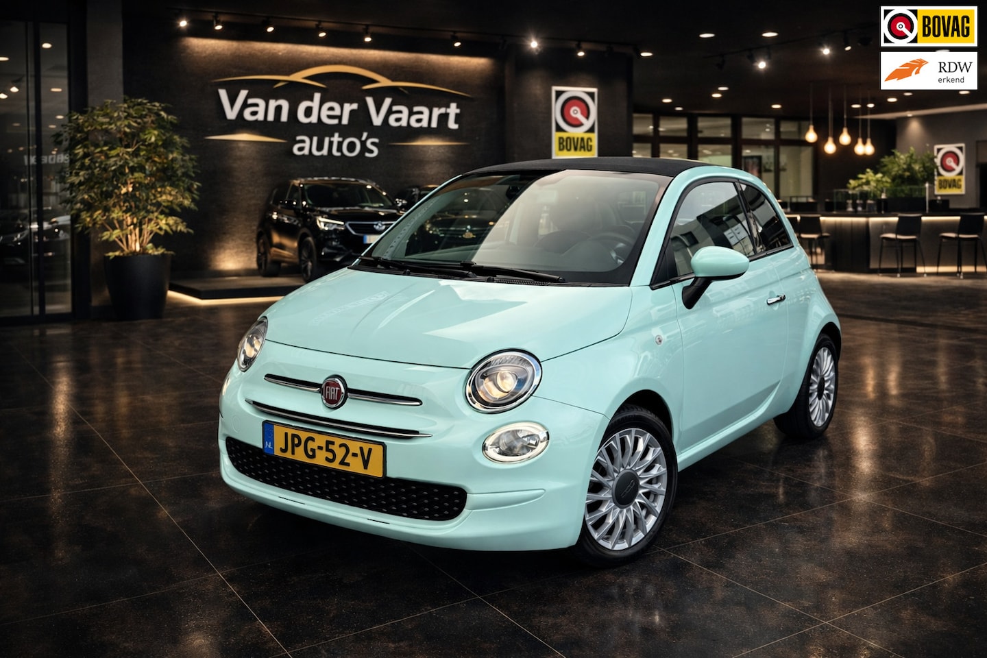 Fiat 500 - CABRIO 1.2 Star Verde Lattementa Apple AIRCO LMV - AutoWereld.nl